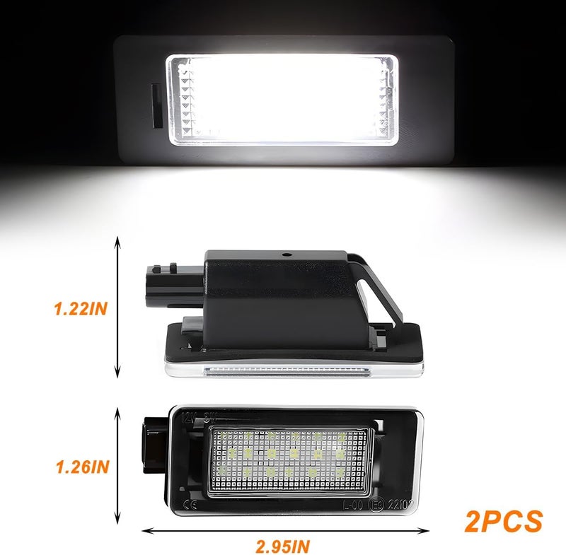 HZEL Car LED License Plate Light, 2PCS Vehicle Rear Tag Lamp Assembly, Automotive Tail Xenon Tag Lighting Kit Replacement Accessories Compatible with Altima Sentra Rogue Versa - Image 2